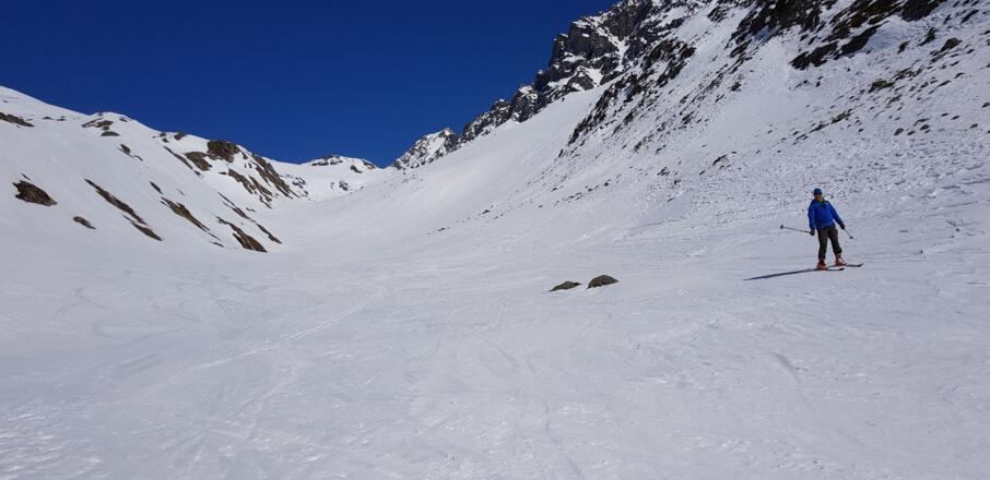 Blick zurück in das Abfahrtskar