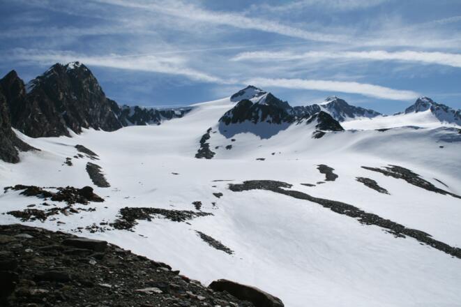 Zweite Anstiegsroute vom "Hint. Ackerlen" hinauf zum Sattel, der zum Hint. Seelenkogel führt.