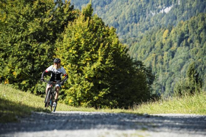 Mountainbiker in Mellau