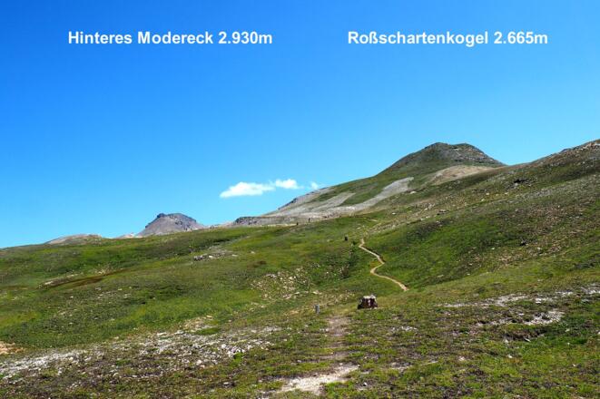 Rückblick über das Plateau zum Modereck
