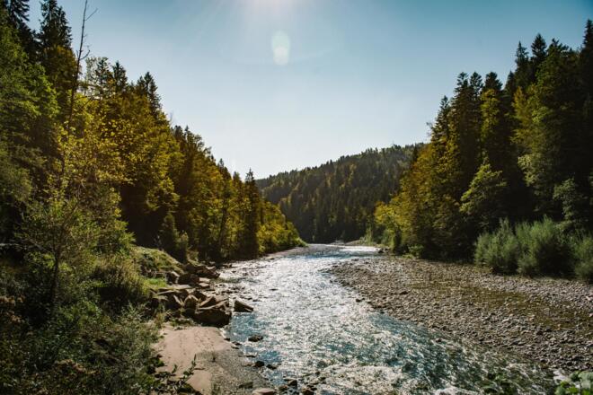 Der Achtalweg entlang der Bregenzerache