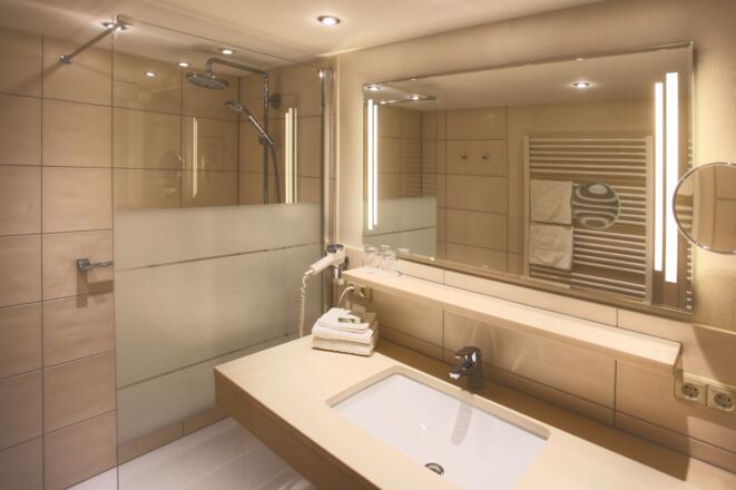 Einzelzimmer Komfort Badezimmer mit Dusche