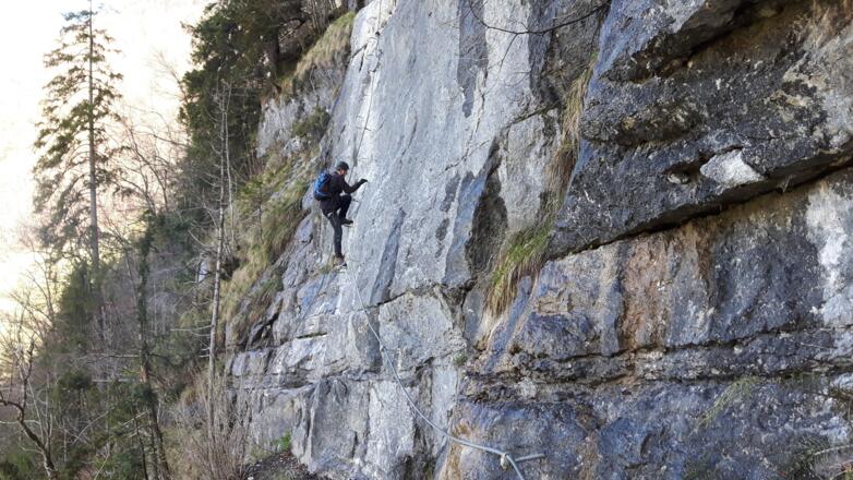 Klettern am Wälder-Klettersteig
