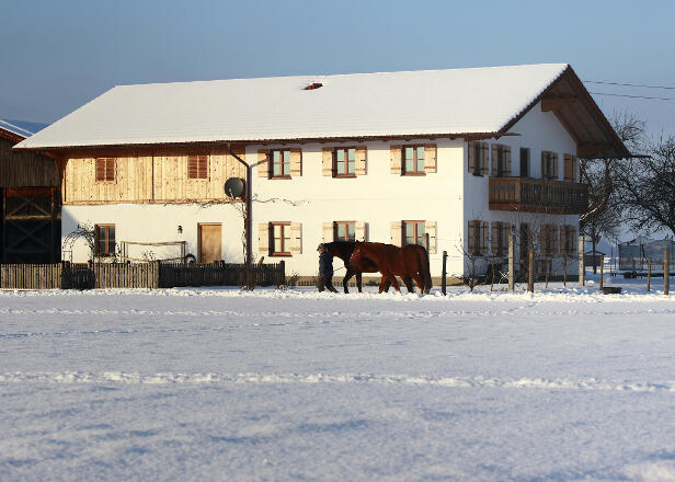 Das Gästehaus im Winter