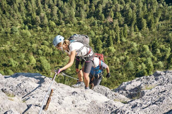 Die ersten Höhenmeter bereits überwunden.