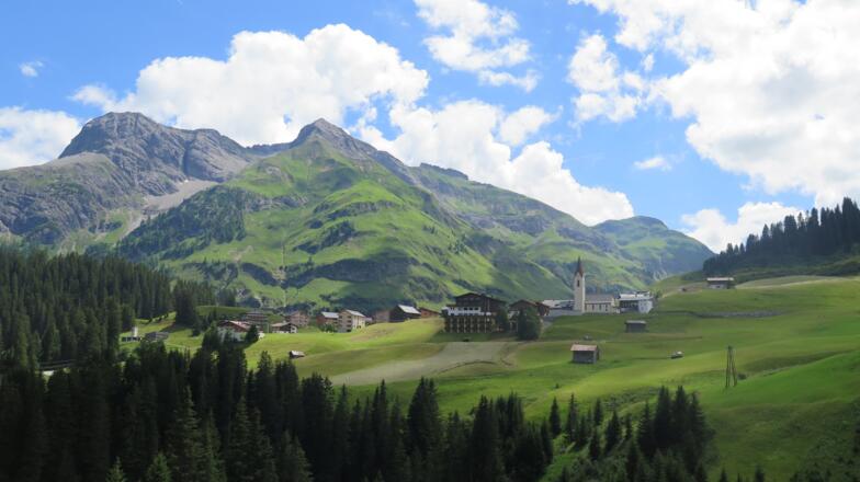 Blick auf Warth von Gehren