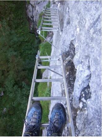 Liegende Leitern am Eibenquergang