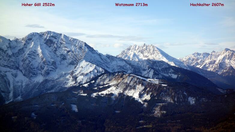 Blick zu den Berchtesgadener Alpen