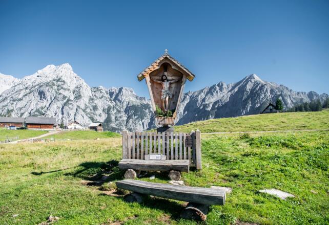 An diesem Materl rechts abbiegen zum Walder Joch