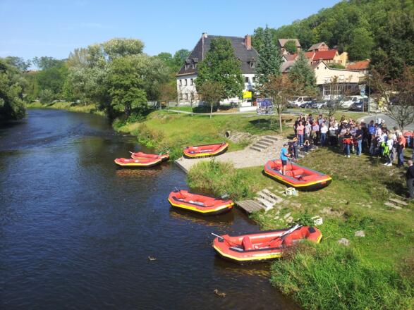 Briefing vor der Schlauchboottour