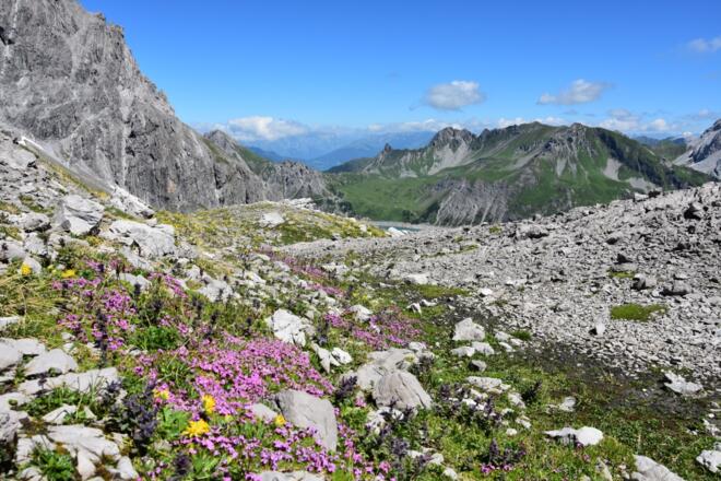Auf dem Weg zur Totalp Hütte