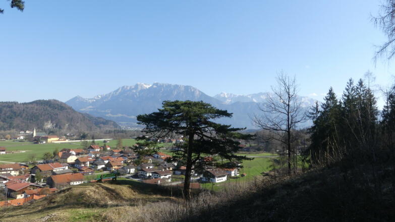 Blick auf Niederaudorf Richtung Kaisergebirge