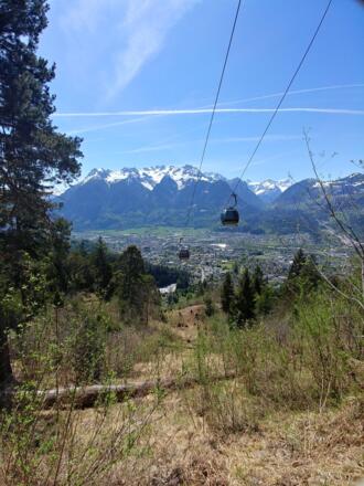 Berg- und Talfahrt mit der Muttersbergbahn