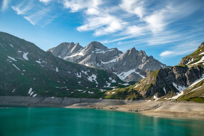 Blick zurück auf den Lünersee