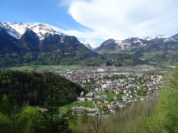 Sensationeller Ausblick auf Bludenz, Bürs und den Rätikon im Hintergrund