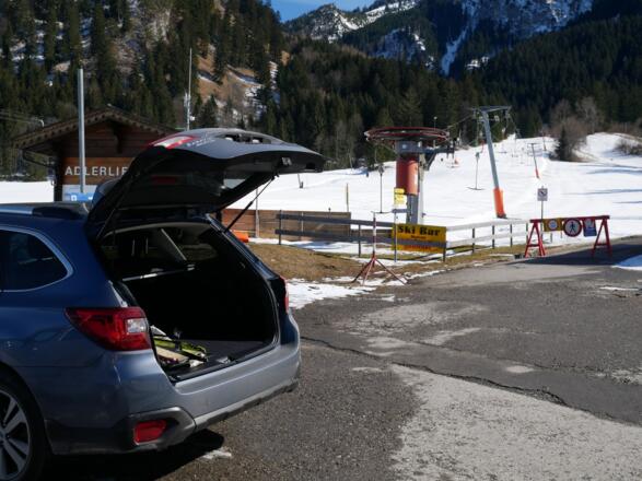 Skifahren mit dem Subaru Outback