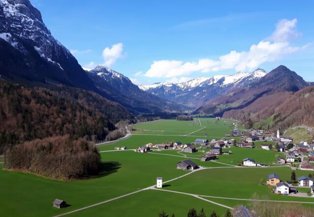 Blick vom Wälder-Klettersteig auf Schnepfau