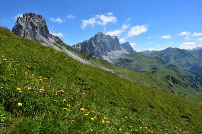 Kurzer Blick zurück auf den Rätikon