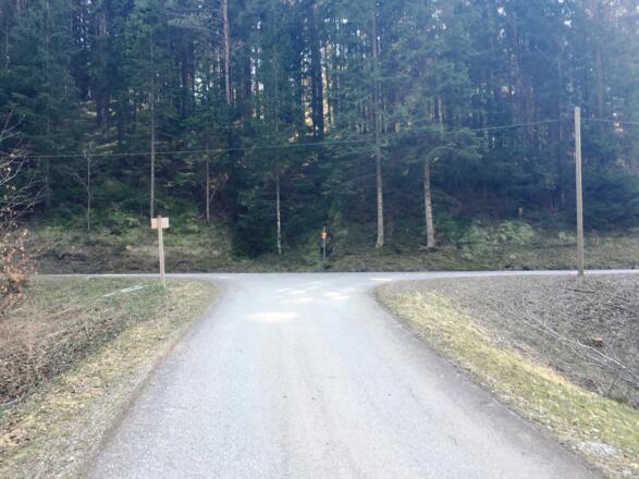 hier RECHTS Richtungs Königswiesen abbiegen