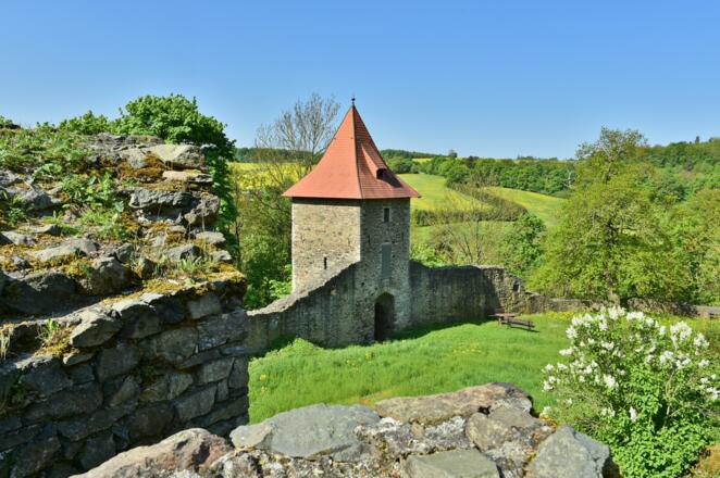 In der Burgruine Wiedersberg