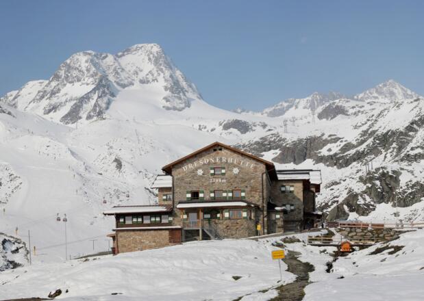 Dresdner Hütte im Winter