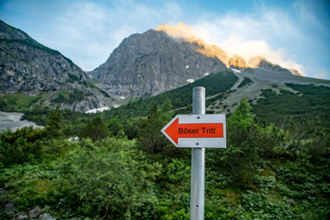 Über den Bösen Tritt hinauf zum Lünersee
