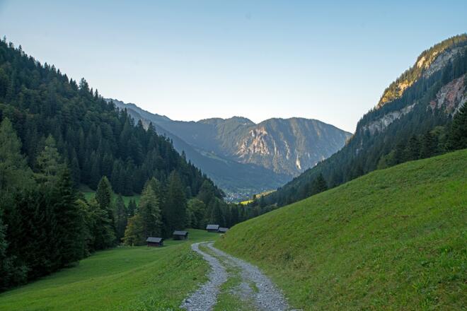 Blick hinunter nach Brand