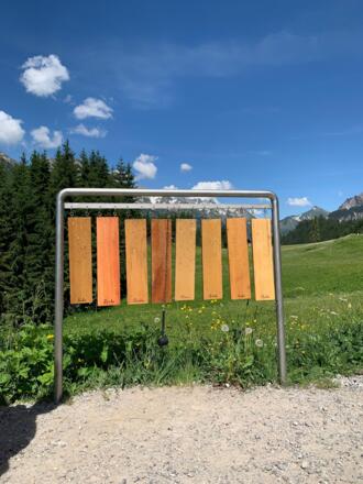 Klanginstallation entlang des Weges