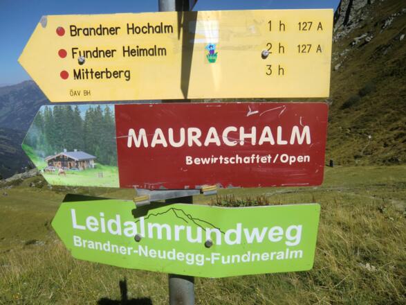 Gut beschilderte Wege