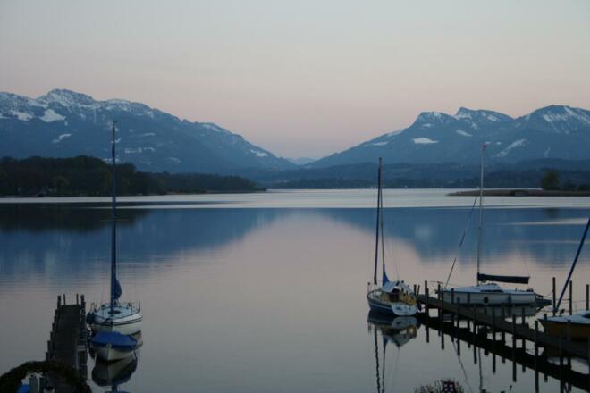 See- u. Bergblick im Winter