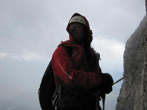 Schlechtwetter bei der Erstbegehung