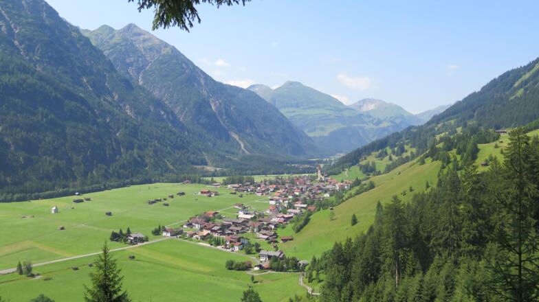 Schöne Aussicht auf Holzgau