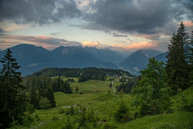 Auf dem Abstieg kurz vor dem Hochplateau Tschengla