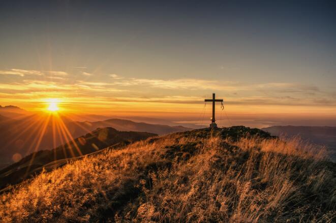Sonnenuntergang auf der Winterstaude