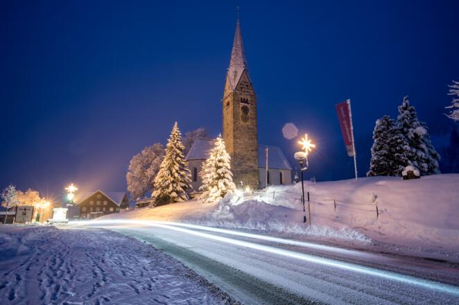 Startpunkt Walser Kulturweg Ortsrunde Mittelberg