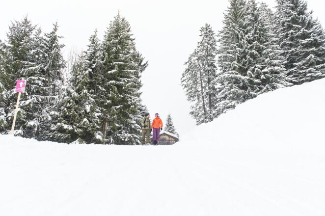 Präparierter Winterwanderweg zum Steinbild