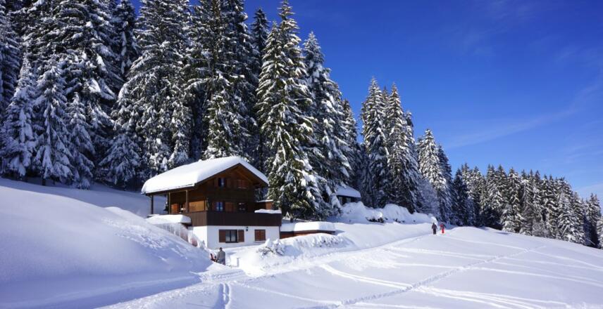 Winterwanderweg vom Bödele Richtung Lustenauer Hütte