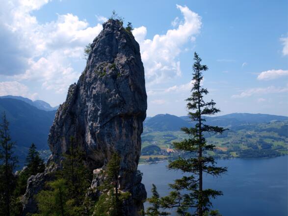Sulzkogelscharte 800m mit Sulzkogel beim Abstieg
