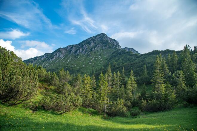 Blick hinauf Richtung Mondspitze