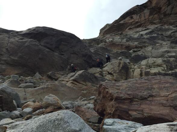 Abstieg nach dem Gletscher