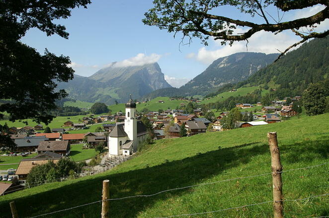 Blick auf Schoppernau