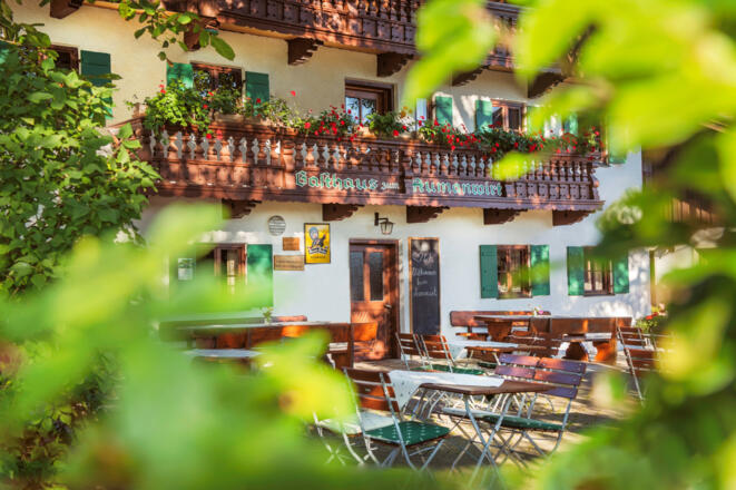 Blick in de Biergarten