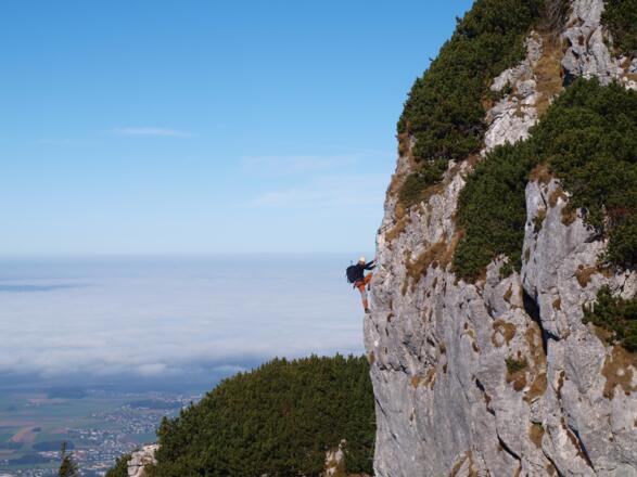 Blick zum kurzen Traunsee Klettersteig