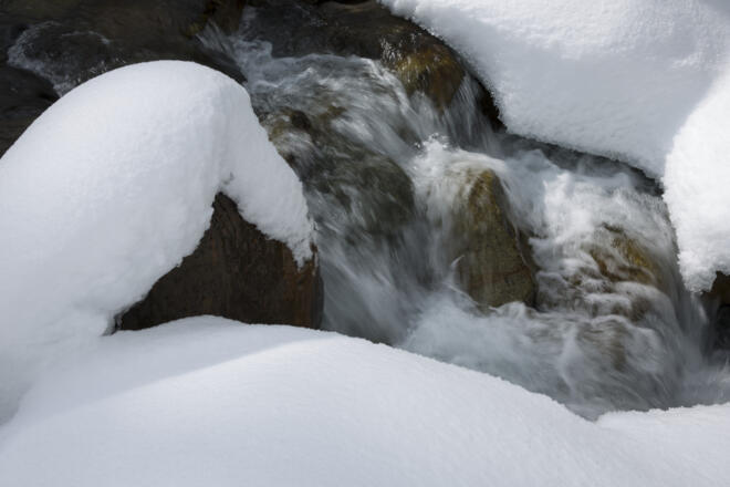 gefrorener Fluss