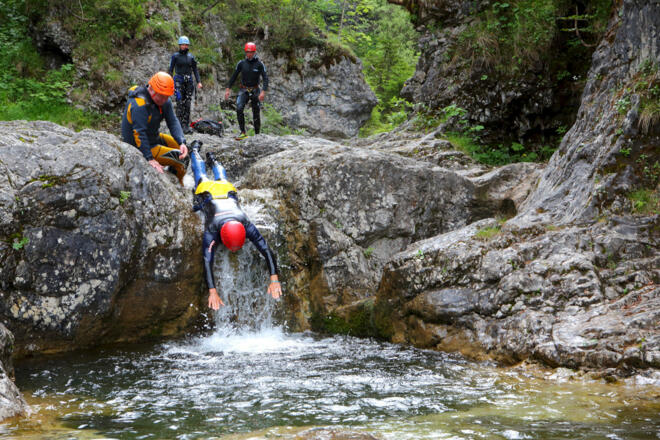 Canyoning Stuibenfälle - Rutsche