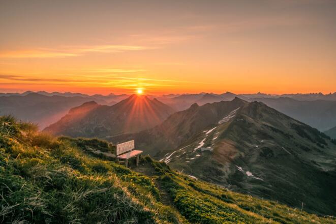 Sonnenaufgang auf der Mittagspitze
