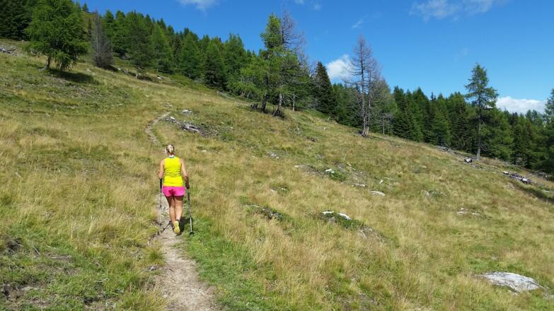 Der Weg weiter zur Bergstation Sonnenbahn