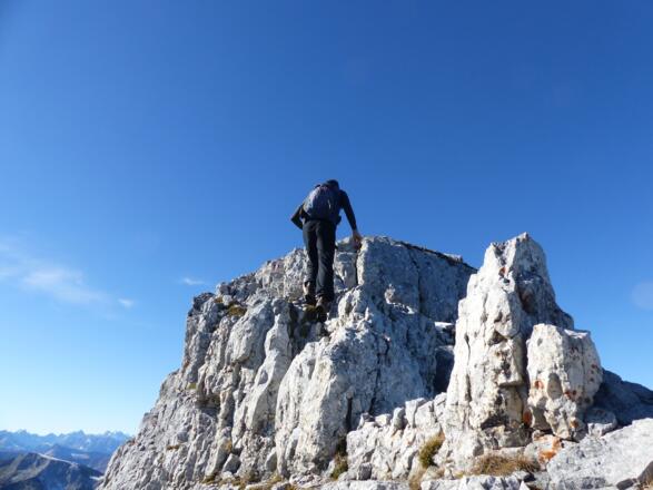 Die letzten Meter zum Gipfel.