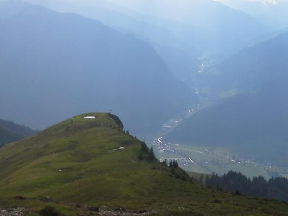 Blick zurück zum Maishofener Schwalbenwandgipfel