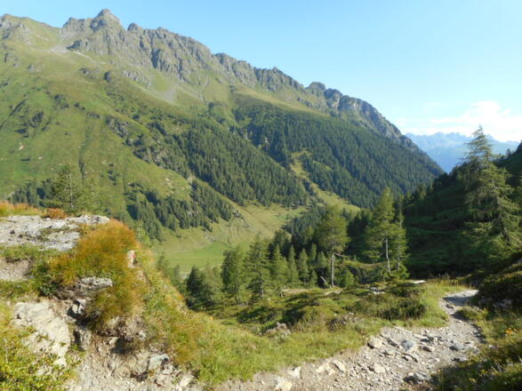 Scendendo verso la malga Ingrid Hütte